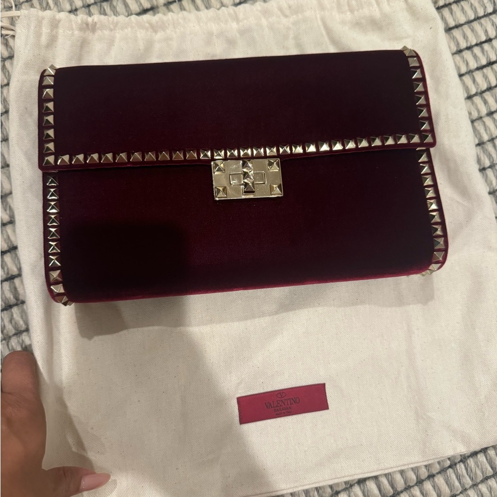 Valentino Velvet Rockstud Crossbody